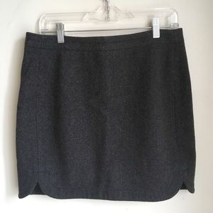 J. Crew wool shirttail mini skirt size 6